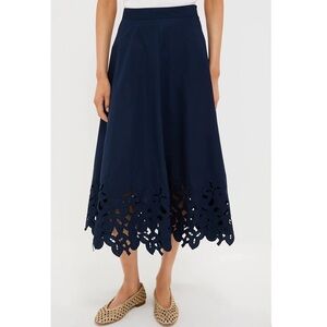 TUCKERNUCK Navy Cotton Eyelet Caldwell Skirt